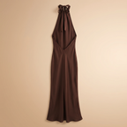 Dark brown halter flatlay back