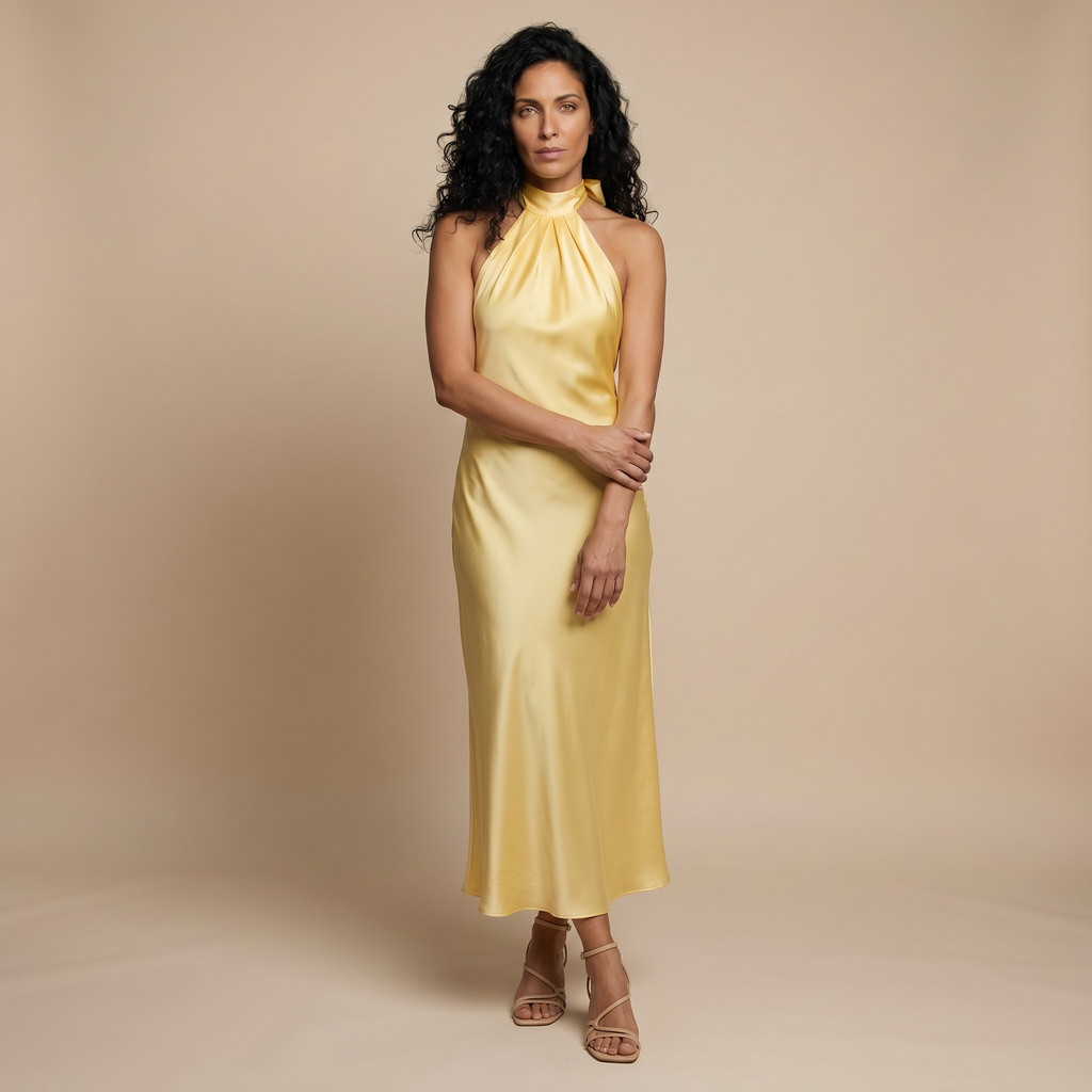 Yellow halter front view