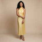 Yellow halter front view