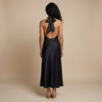Black halter back view