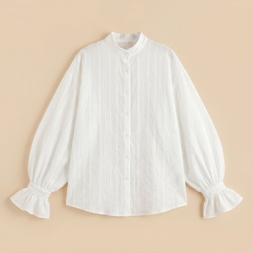 White blouse flatlay