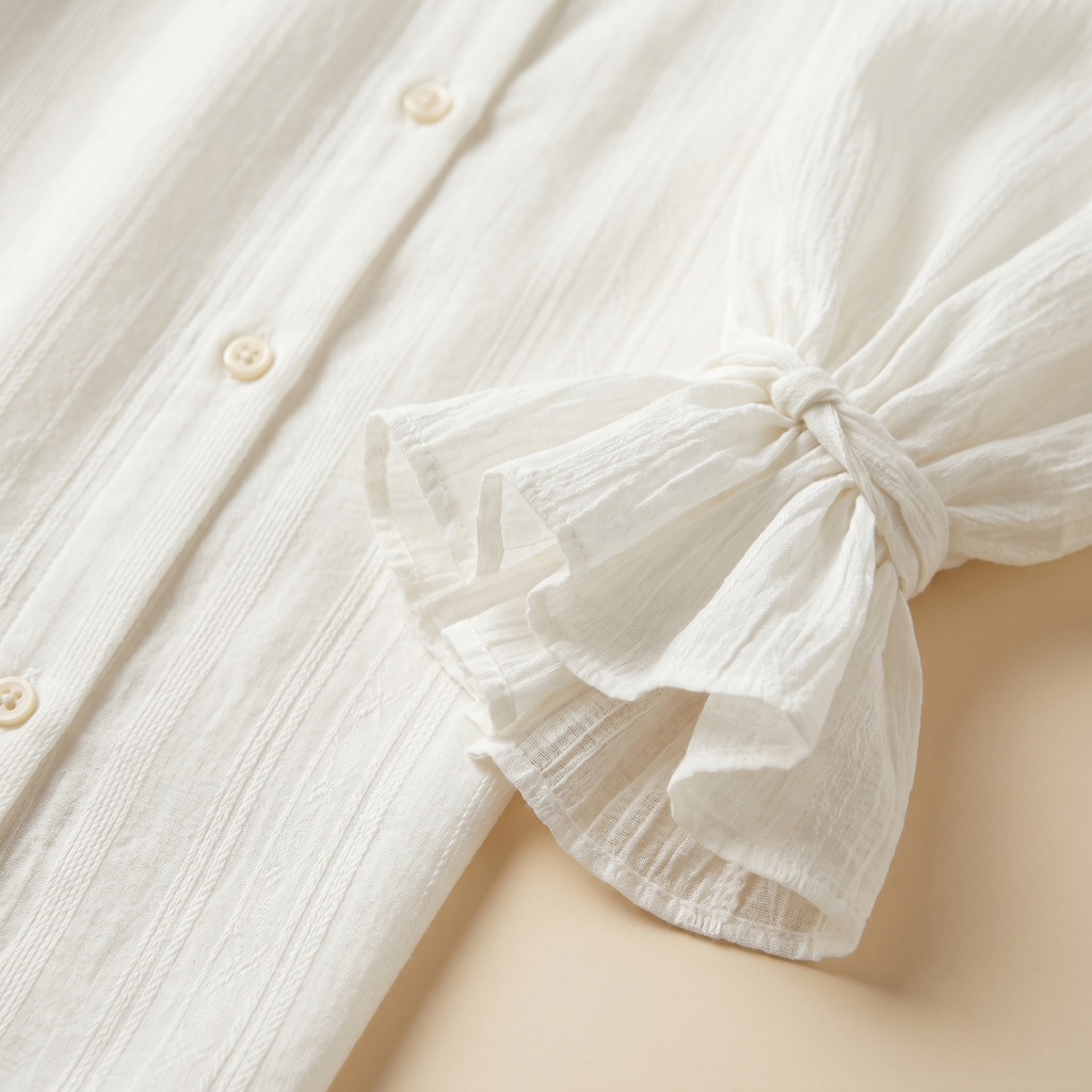 White blouse fabric detail