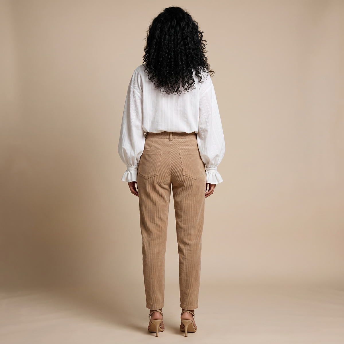 White blouse back view