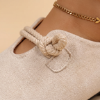 Beige suede detail