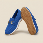 Mocassins en Maille Respirante avec Boucle Dorée pour Femme