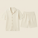 Conjunto marfil flatlay