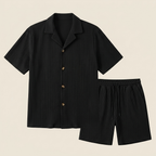 Conjunto negro flatlay