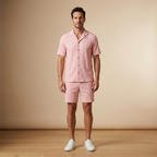 Conjunto rosa vista frontal