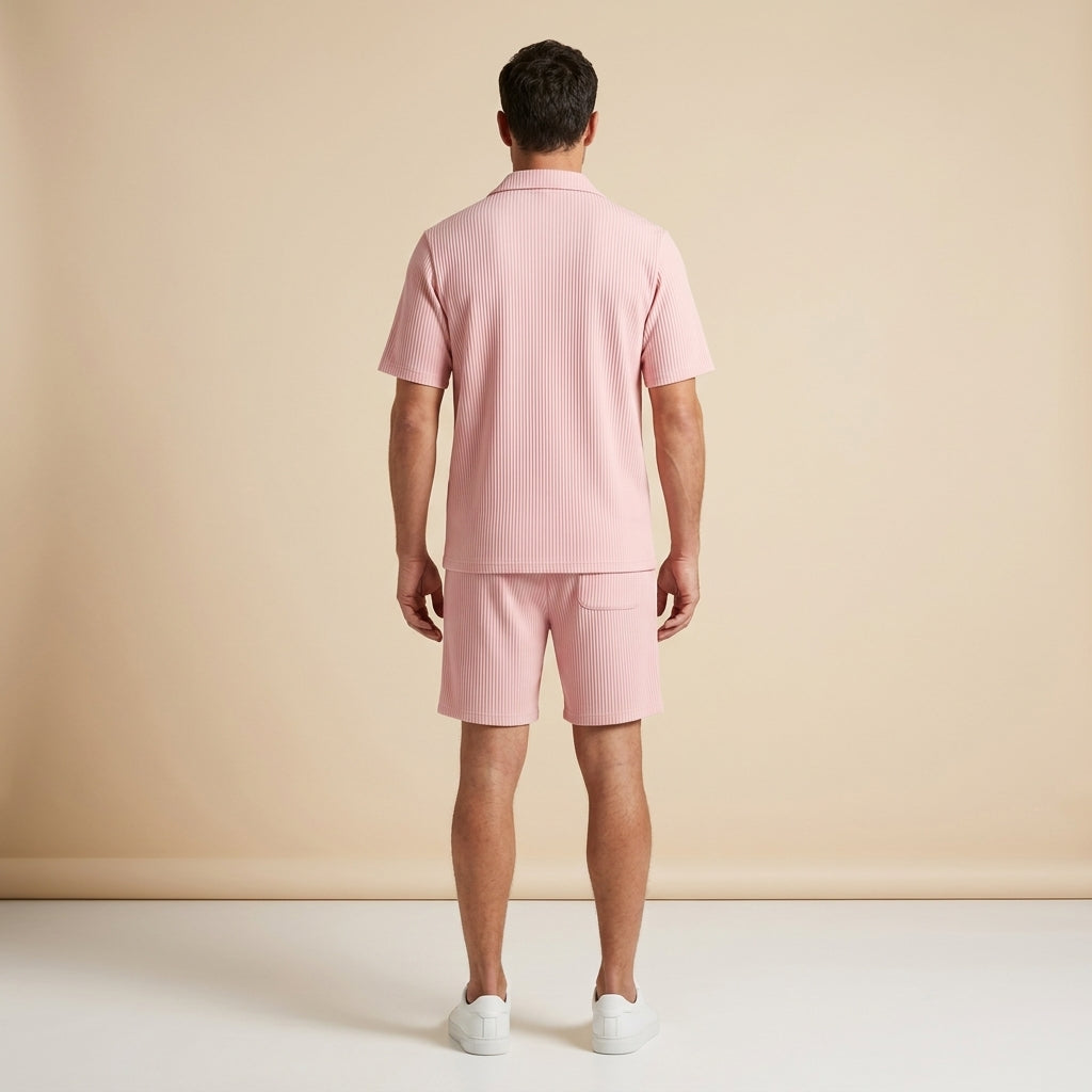 Conjunto rosa vista trasera