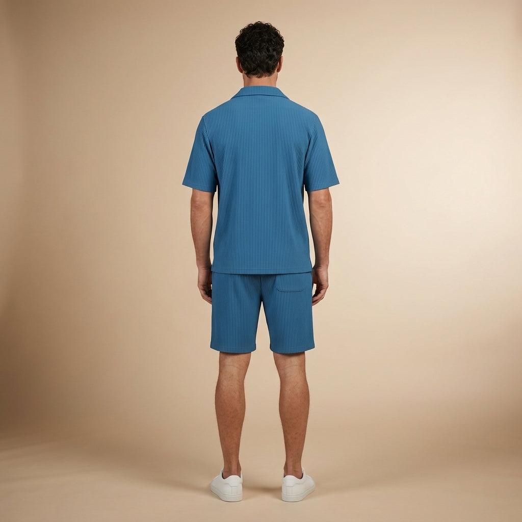 Conjunto azul vista trasera