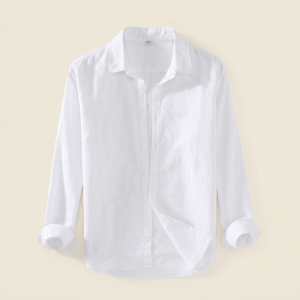 Camisa blanca flatlay