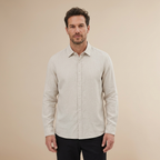 Camisa beige vista frontal