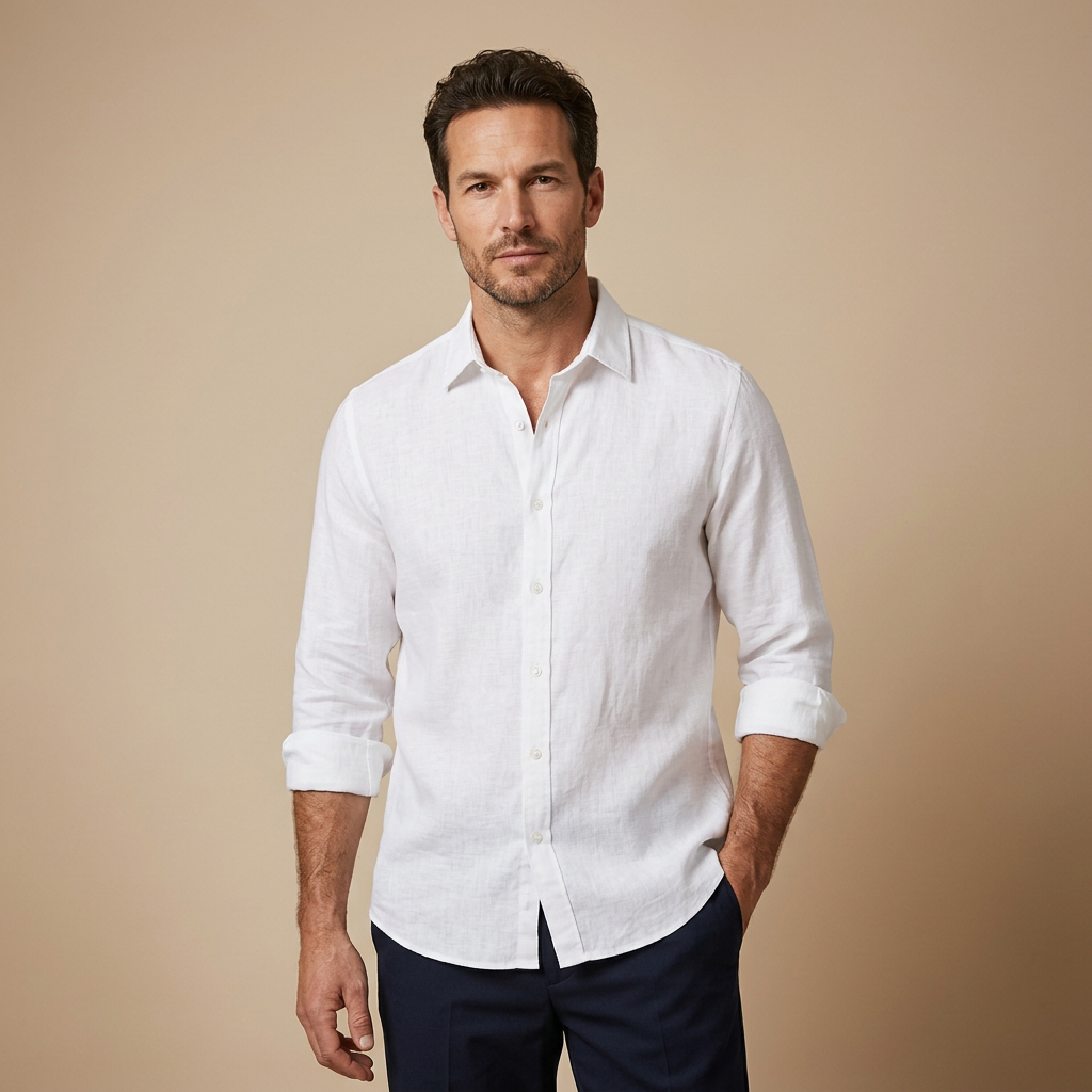 Camisa blanca vista frontal