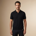 Polo negro vista frontal