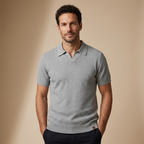 Polo gris claro vista frontal