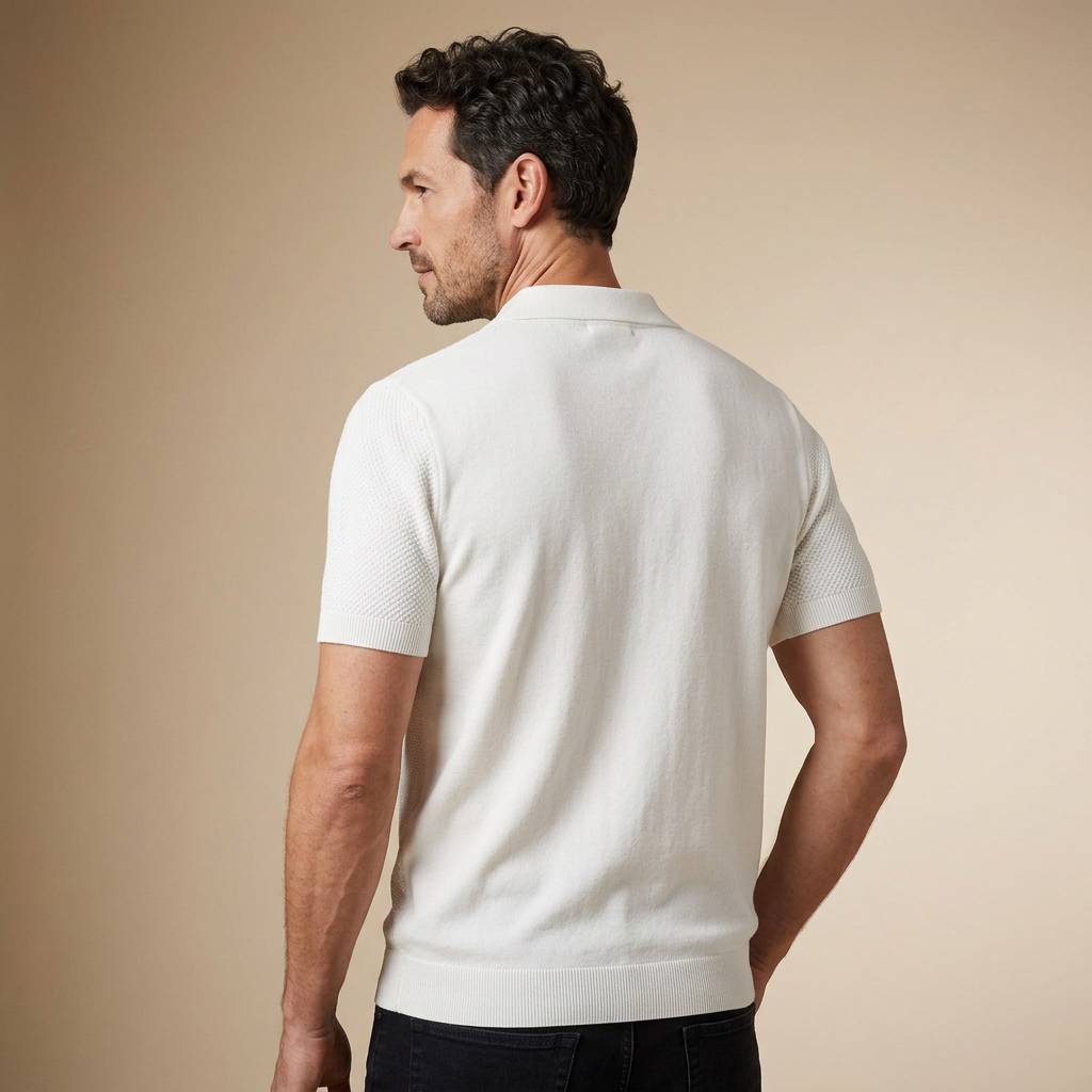 Polo blanco vista trasera