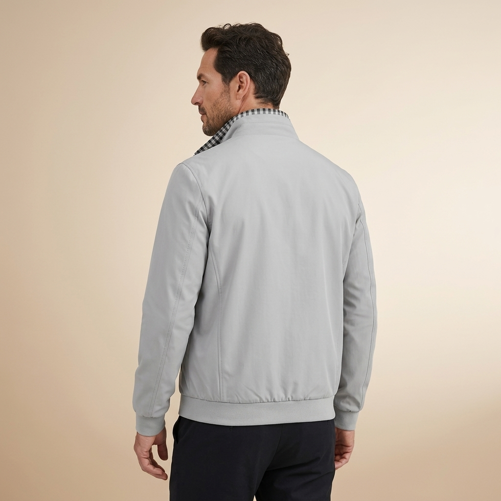 Bomberjack gris claro vista trasera