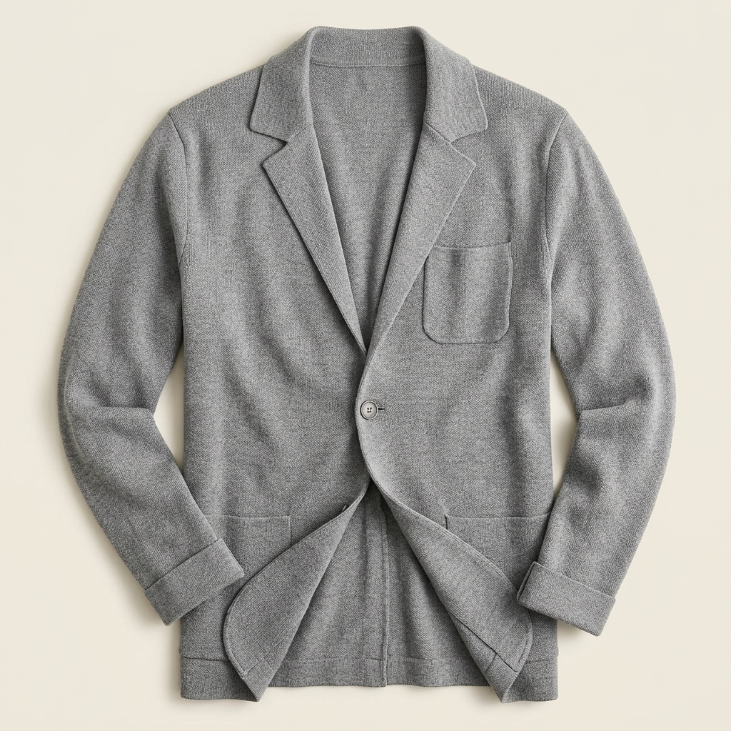Cardigan gris claro flatlay