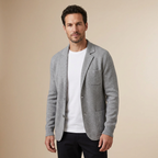 Cardigan gris claro vista frontal