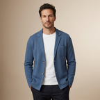 Cardigan azul acero vista frontal