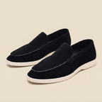Mocasines negro flatlay