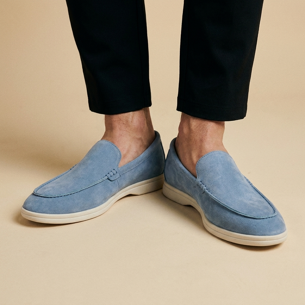 Mocasines azul claro modelo
