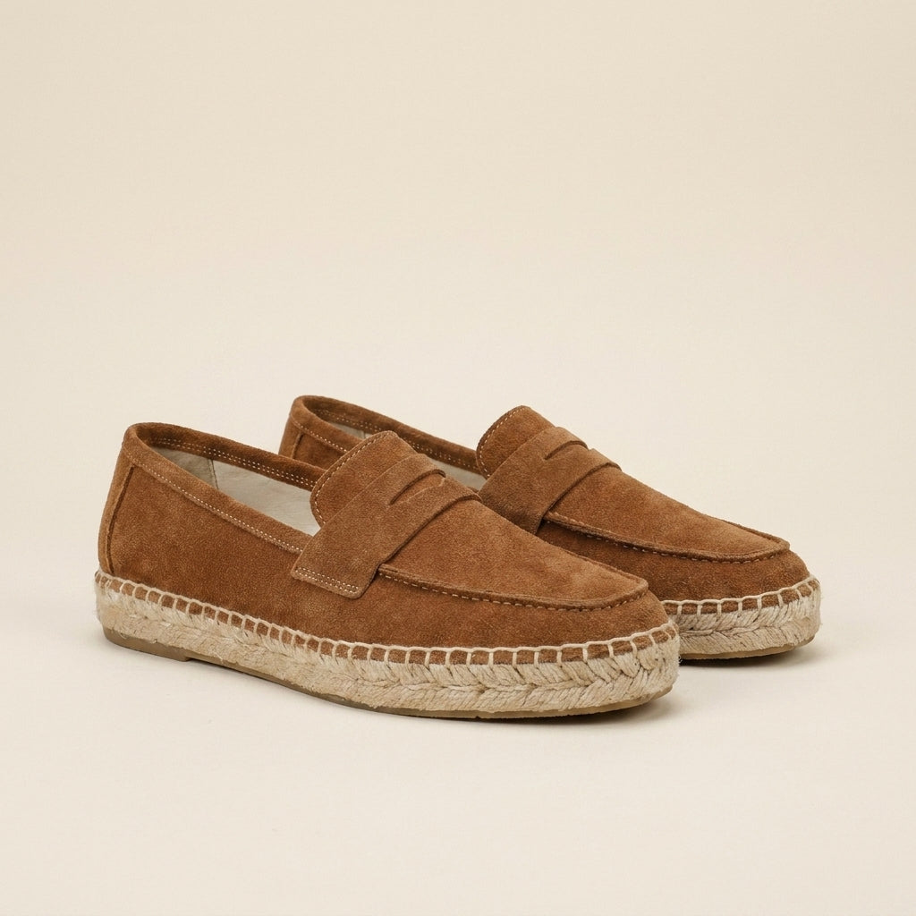 Espadrille cognac flatlay